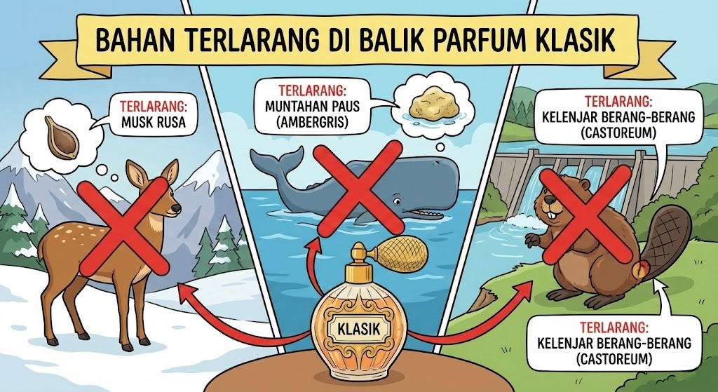 Bahan Terlarang: Kisah Musk Rusa, Muntahan Paus, dan Kelenjar Berang-berang di Balik Parfum Klasik
