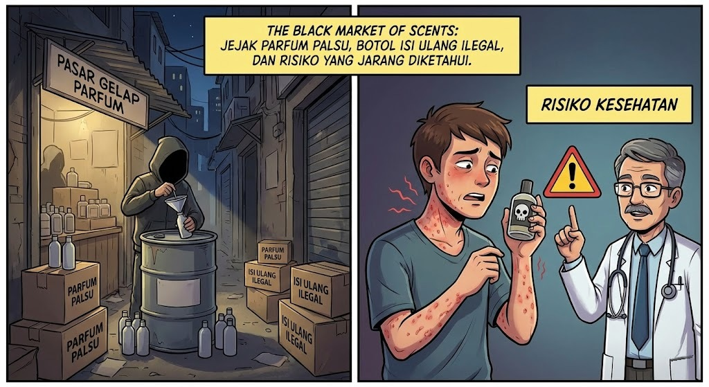 The Black Market of Scents: Jejak Parfum Palsu, Botol Isi Ulang Ilegal, dan Risiko yang Jarang Diketahui