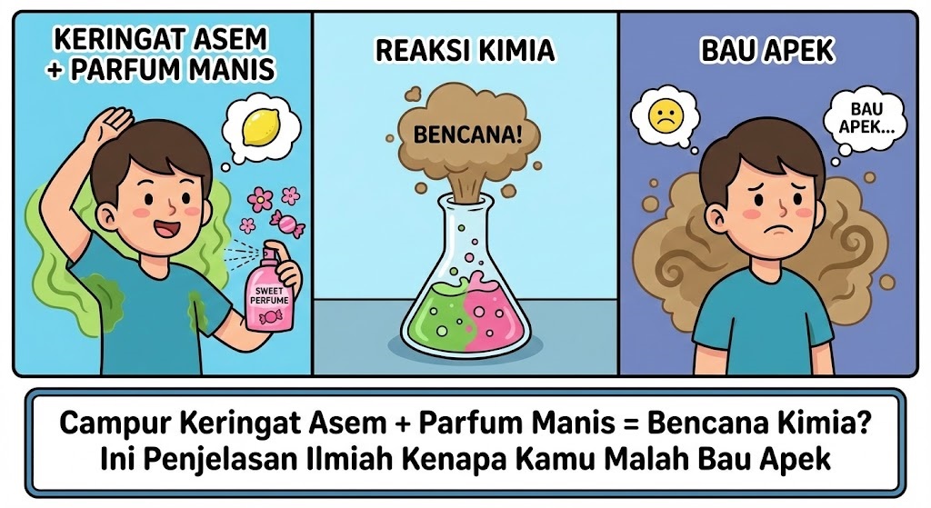 Campur Keringat Asem + Parfum Manis = Bencana Kimia? Ini Penjelasan Ilmiah Kenapa Kamu Malah Bau Apek